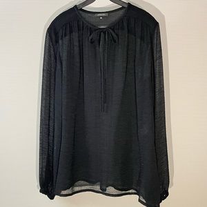 Aritzia  Babaton Black Crepe Blouse Size S